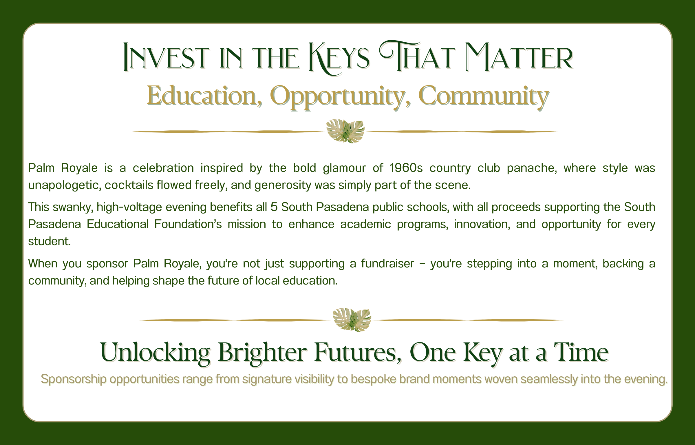 PG26 Palm Royale Sponsorship Welcome